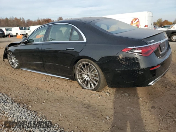 2024 Mercedes-Benz S 580 z VIN W1K6G7GB8RA270094, wystawiony jako Copart lot #78233864 z przebiegiem 3 565 mil mil oraz Szkoda całkowita • Salvage title. Historia ofert i sprzedaży dostępna na DreamBid. Obrazek 2.