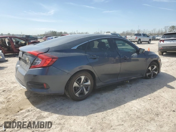 2020 Honda Civic Sedan LX with VIN 2HGFC2F63LH573744, listed as a Copart auction lot 47246025 with 199,081 mi miles and Salvage Title. Bid and sale history available at carsss.com. Image 3.