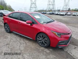 2020 Toyota Corolla XSE with VIN JTDT4RCE9LJ036653, listed as a IAAI auction lot 41994388 with 52,507 mi miles. Bid and sale history available at carsss.com. Image 1.