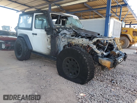 2020 Jeep Wrangler Sport S with VIN 1C4GJXAG0LW151115, listed as a Copart auction lot 55514505 with Not provided miles and Salvage title. Bid and sale history available at DreamBid. Image 4.