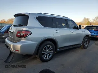 2019 Nissan Armada SV with VIN JN8AY2NC1K9585637, listed as a Copart auction lot 81100094 with 76,843 mi miles and Salvage Title. Bid and sale history available at carsss.com. Image 3.