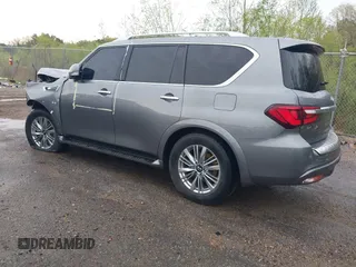 2018 Infiniti QX80 with VIN JN8AZ2NFXJ9664942, listed as a IAAI auction lot 41817171 with 126,294 mi miles. Bid and sale history available at carsss.com. Image 3.
