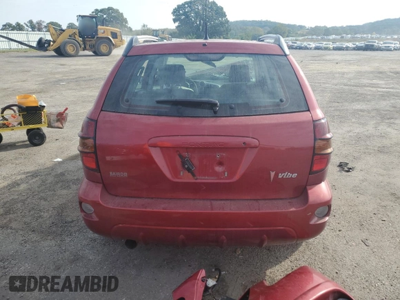 2005 Pontiac Vibe with VIN 5Y2SL63855Z413166, listed as a Copart auction lot 72001414 with 0 mi miles and Non Repairable. Bid and sale history available at carsss.com. Image 6.