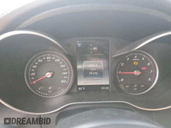 2017 Mercedes-Benz C 300 with VIN 55SWF4JBXHU194516, listed as a Copart auction lot 52325925 with 79,170 mi miles and Clean Title. Bid and sale history available at DreamBid. Image 9.
