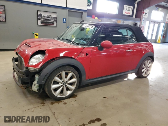 2015 MINI Convertible S z VIN WMWZP3C56FT298876, wystawiony jako Copart lot #41647375 z przebiegiem 96 038 mil mil oraz Szkoda całkowita • Salvage title. Historia ofert i sprzedaży dostępna na DreamBid. Obrazek 1.