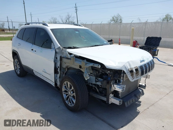 2019 Jeep Cherokee Latitude Plus with VIN 1C4PJLLB5KD301109, listed as a IAAI auction lot 41858478 with 52,647 mi miles and . Bid and sale history available at DreamBid. Image 1.