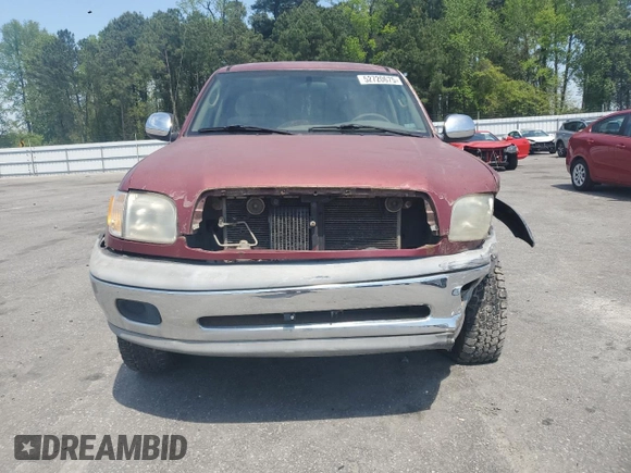 2000 Toyota Tundra SR5 with VIN 5TBBT4411YS073843, listed as a Copart auction lot 52720675 with 197,512 mi miles and Salvage Title. Bid and sale history available at DreamBid. Image 5.