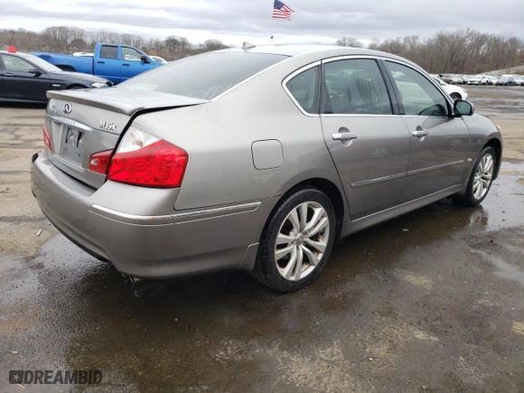 2008 Infiniti M35 with VIN JNKAY01FX8M654524, listed as a Copart auction lot 47641485 with 157,229 mi miles and Salvage Title. Bid and sale history available at carsss.com. Image 3.