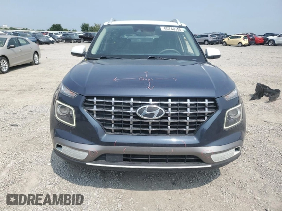 2020 Hyundai Venue SEL with VIN KMHRC8A33LU014182, listed as a Copart auction lot 60740345 with 75,616 mi miles and Salvage title. Bid and sale history available at DreamBid. Image 5.