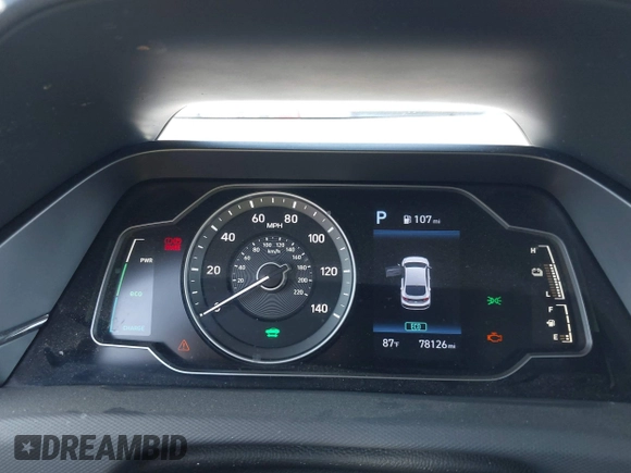 2020 Hyundai Ioniq Blue with VIN KMHC65LC5LU235114, listed as a IAAI auction lot 42293378 with 78,126 mi miles and . Bid and sale history available at DreamBid. Image 7.
