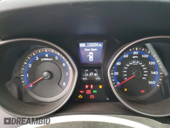 2013 Hyundai Elantra GT with VIN KMHD35LEXDU109072, listed as a Copart auction lot 76022504 with 133,006 mi miles and Salvage Title. Bid and sale history available at carsss.com. Image 9.