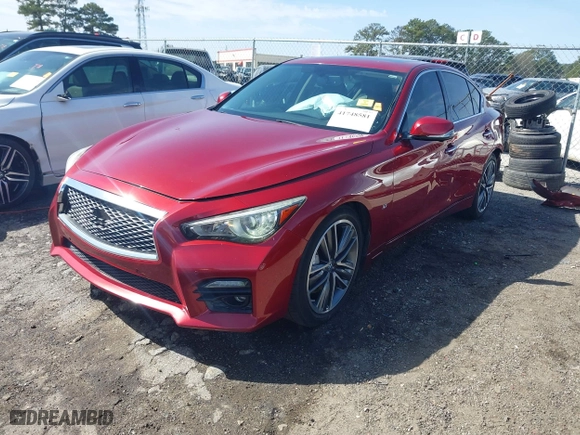 2015 Infiniti Q50 Premium with VIN JN1BV7AP8FM353900, listed as a IAAI auction lot 41748581 with NaN miles. Bid and sale history available at carsss.com. Image 18.