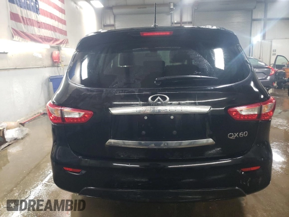 2015 Infiniti QX60 with VIN 5N1AL0MM9FC552706, listed as a Copart auction lot 45138455 with 75,542 mi miles and Salvage Title. Bid and sale history available at carsss.com. Image 6.