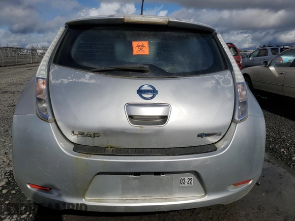 2011 Nissan LEAF SL-e with VIN JN1AZ0CP1BT007191, listed as a Copart auction lot 47877665 with 66,057 mi miles and Clean Title. Bid and sale history available at carsss.com. Image 6.