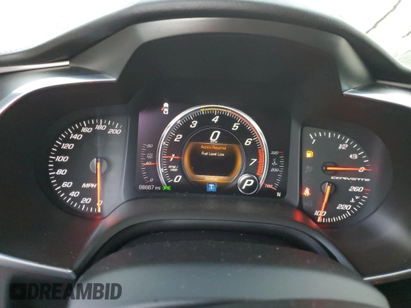 2016 Chevrolet Corvette Z51 1LT with VIN 1G1YH2D72G5104736, listed as a Copart auction lot 69770934 with 68,667 mi miles and Salvage Title. Bid and sale history available at carsss.com. Image 9.
