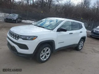 2024 Jeep Compass Sport with VIN 3C4NJDAN2RT157145, listed as a IAAI auction lot 41456201 with 6,943 mi miles. Bid and sale history available at carsss.com. Image 18.