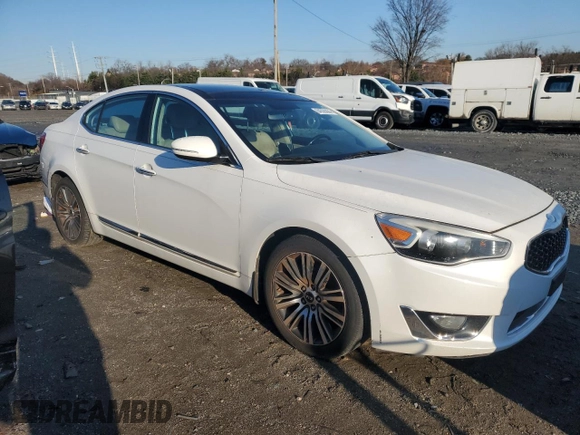 2014 Kia Cadenza Premium with VIN KNALN4D70E5129022, listed as a Copart auction lot 84328064 with 74,183 mi miles and Clean Title. Bid and sale history available at carsss.com. Image 4.