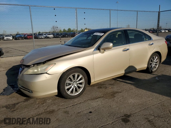 2007 Lexus ES 350 with VIN JTHBJ46G172105693, listed as a Copart auction lot 54107955 with 254,568 mi miles and Salvage Title. Bid and sale history available at carsss.com. Image 1.