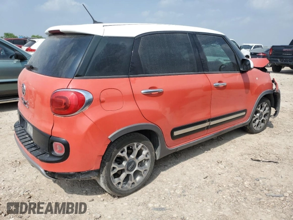 2014 FIAT 500L Trekking z VIN ZFBCFADH8EZ011075, wystawiony jako Copart lot #51542315 z przebiegiem 118 661 mil mil oraz Szkoda całkowita • Salvage title. Historia ofert i sprzedaży dostępna na DreamBid. Obrazek 3.