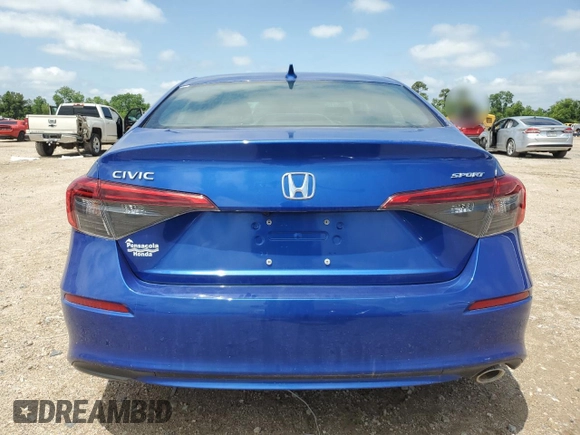 2024 Honda Civic Sport z VIN 2HGFE2F53RH513182, wystawiony jako Copart lot #56219495 z przebiegiem 10 905 mil mil oraz Nie do naprawy • Non repairable. Historia ofert i sprzedaży dostępna na DreamBid. Obrazek 6.