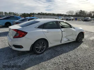 2021 Honda Civic Sedan EX-L with VIN 19XFC1F70ME005532, listed as a Copart auction lot 45128365 with 47,633 mi miles and Salvage Title. Bid and sale history available at carsss.com. Image 3.