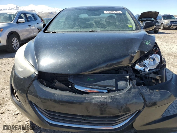 2013 Hyundai Elantra GLS with VIN 5NPDH4AE4DH186159, listed as a Copart auction lot 50021485 with 120,102 mi miles and Salvage Title. Bid and sale history available at carsss.com. Image 5.
