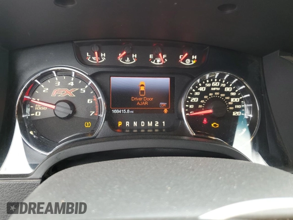 2013 Ford F-150 XL with VIN 1FTFW1ET2DFA67705, listed as a Copart auction lot 58591525 with 168,415 mi miles and Salvage title. Bid and sale history available at DreamBid. Image 9.