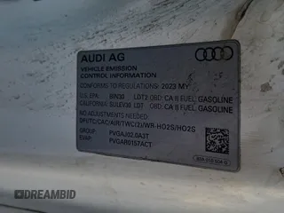 2023 Audi Q3 S line Premium with VIN WA1DECF37P1108975, listed as a IAAI auction lot 42796417 with 58,193 mi miles and . Bid and sale history available at DreamBid. Image 2.