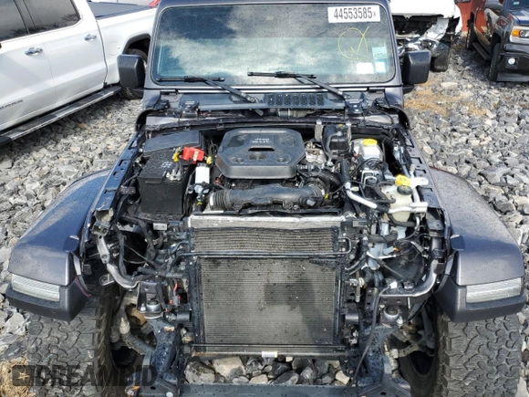 2022 Jeep Wrangler Unlimited Sahara with VIN 1C4HJXEN9NW191371, listed as a Copart auction lot 44553585 with 38,167 mi miles and Salvage title. Bid and sale history available at DreamBid. Image 12.