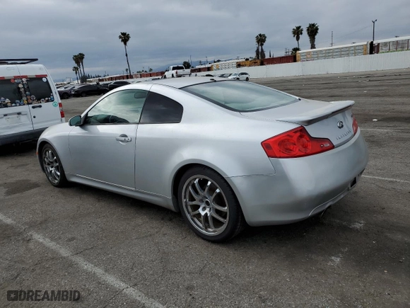 2006 Infiniti G35 Coupe with VIN JNKCV54E36M709703, listed as a Copart auction lot 53995365 with 232,817 mi miles and Non Repairable. Bid and sale history available at carsss.com. Image 2.