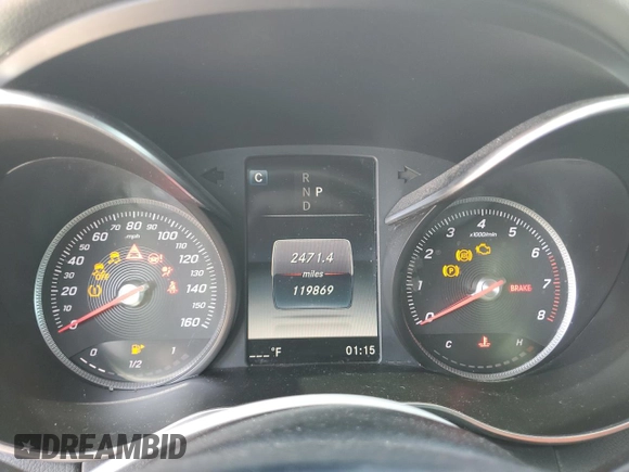 2018 Mercedes-Benz C 300 with VIN 55SWF4JB3JU237454, listed as a Copart auction lot 49486325 with 119,869 mi miles and Salvage Title. Bid and sale history available at DreamBid. Image 9.