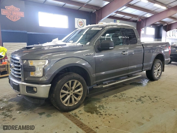 2017 Ford F-150 XL with VIN 1FTFX1EF7HFC55035, listed as a Copart auction lot 45497235 with 62,797 mi miles and Salvage Title. Bid and sale history available at carsss.com. Image 1.