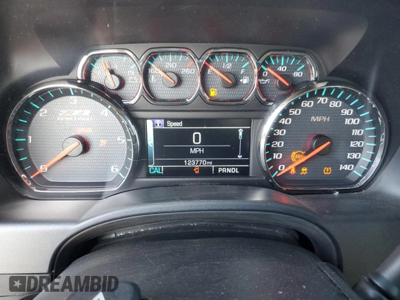 2017 Chevrolet Silverado 1500 LT with VIN 3GCUKREC3HG455371, listed as a Copart auction lot 52123755 with 123,770 mi miles and Salvage Title. Bid and sale history available at DreamBid. Image 9.