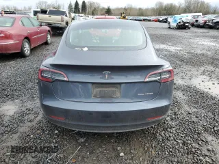 2023 Tesla Model 3 Long Range with VIN 5YJ3E1EB6PF686927, listed as a Copart auction lot 45602285 with 46,534 mi miles and Salvage Title. Bid and sale history available at DreamBid. Image 6.