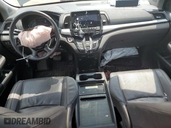 2018 Honda Odyssey Elite with VIN 5FNRL6H92JB050180, listed as a Copart auction lot 60478375 with 104,776 mi miles and Salvage title. Bid and sale history available at DreamBid. Image 8.