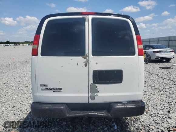 2011 Chevrolet Express Cargo with VIN 1GCWGGCA1B1130496, listed as a Copart auction lot 55515135 with 212,589 mi miles and Salvage title. Bid and sale history available at DreamBid. Image 6.
