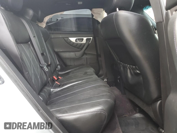2017 Infiniti QX70 with VIN JN8CS1MU0HM140438, listed as a Copart auction lot 45424975 with 112,925 mi miles and Salvage title. Bid and sale history available at DreamBid. Image 11.