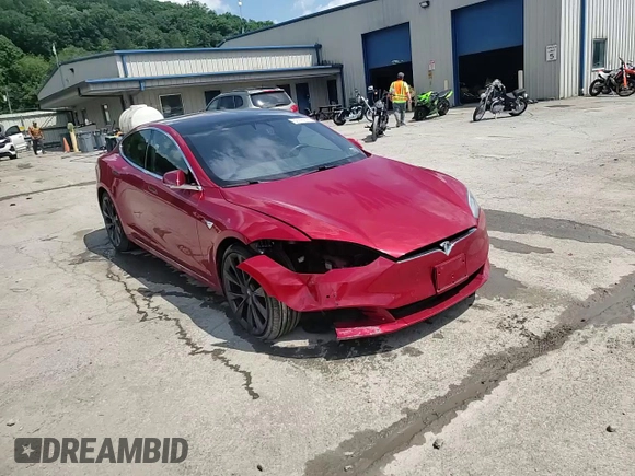 2020 Tesla Model S Long Range with VIN 5YJSA1E25LF412216, listed as a Copart auction lot 62078295 with 45,384 mi miles and Salvage title. Bid and sale history available at DreamBid. Image 14.
