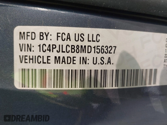 2021 Jeep Cherokee Latitude с VIN 1C4PJLCB8MD156327, выставлен на аукционе IAAI как лот 42026702 с пробегом 69 166 миль миль и . История ставок и продаж доступна на DreamBid. Изображение 9.