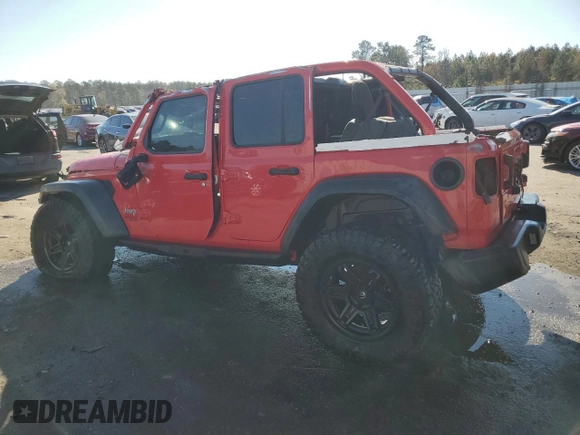 2021 Jeep Wrangler Unlimited Sport S with VIN 1C4HJXDN7MW544741, listed as a Copart auction lot 81781204 with 78,481 mi miles and Non repairable. Bid and sale history available at DreamBid. Image 2.