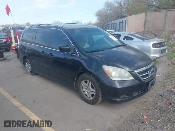 2007 Honda Odyssey EX-L with VIN 5FNRL38627B041332, listed as a IAAI auction lot 41934767 with 234,332 mi miles and . Bid and sale history available at carsss.com. Image 1.