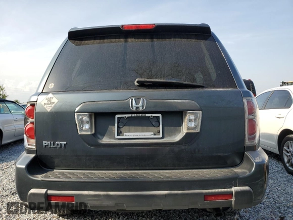 2006 Honda Pilot EX with VIN 5FNYF28406B020568, listed as a Copart auction lot 50340245 with Not Provided miles and Salvage Title. Bid and sale history available at DreamBid. Image 6.