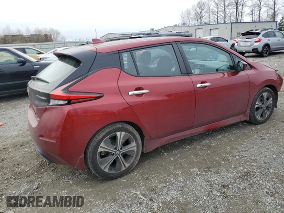 2020 Nissan LEAF SV with VIN 1N4AZ1CP3LC301685, listed as a Copart auction lot 48599765 with 35,253 mi miles and Salvage title. Bid and sale history available at DreamBid. Image 3.