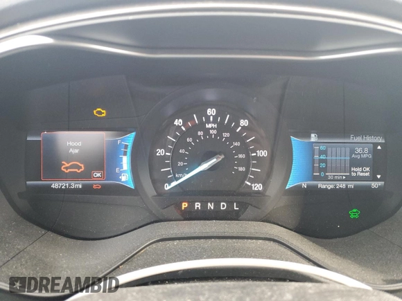 2020 Ford Fusion Hybrid SEL with VIN 3FA6P0MU0LR226908, listed as a Copart auction lot 82321034 with 48,721 mi miles and Salvage Title. Bid and sale history available at carsss.com. Image 9.