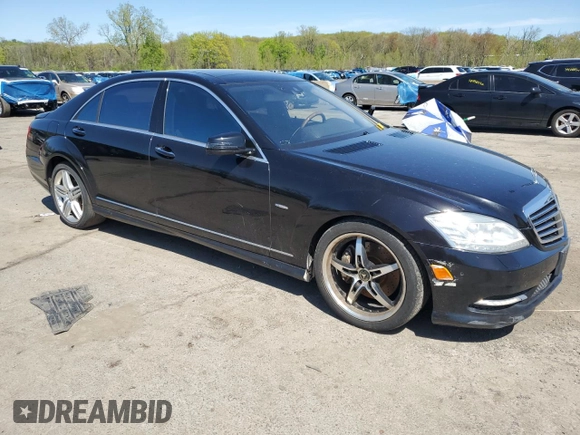 2012 Mercedes-Benz S 550 with VIN WDDNG9EB7CA468828, listed as a Copart auction lot 54895855 with 188,752 mi miles and Clean Title. Bid and sale history available at DreamBid. Image 4.