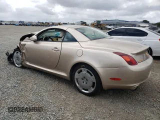 2002 Lexus SC 430 with VIN JTHFN48Y320010682, listed as a Copart auction lot 60476285 with 198,630 mi miles and Salvage title. Bid and sale history available at DreamBid. Image 2.