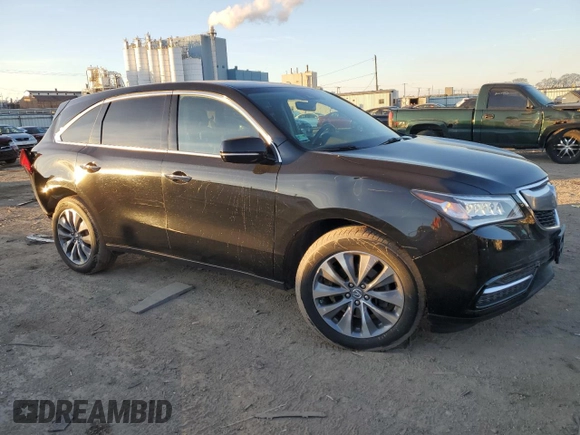 2016 Acura MDX w/Tech/Entertainment with VIN 5FRYD4H6XGB033864, listed as a Copart auction lot 43271435 with 179,251 mi miles and Salvage Title. Bid and sale history available at carsss.com. Image 4.