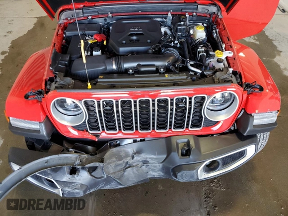 2025 Jeep Wrangler Sahara with VIN 1C4PJXEN0SW589298, listed as a Copart auction lot 61721585 with 105 mi miles and Clean title. Bid and sale history available at DreamBid. Image 12.