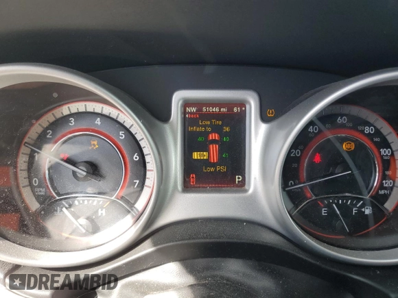 2019 Dodge Journey GT with VIN 3C4PDDEG3KT874350, listed as a Copart auction lot 52248695 with 51,046 mi miles and Salvage Title. Bid and sale history available at DreamBid. Image 9.