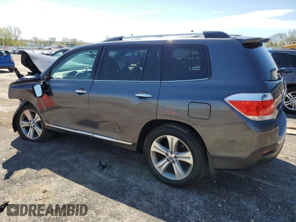 2012 Toyota Highlander Limited with VIN 5TDDK3EH6CS126926, listed as a Copart auction lot 56024295 with Not provided miles and Non repairable. Bid and sale history available at DreamBid. Image 2.
